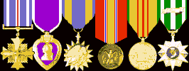 DFC, Purple Heart, Air Medal, National Defense, Vietnam Service, RVN Campaign medals