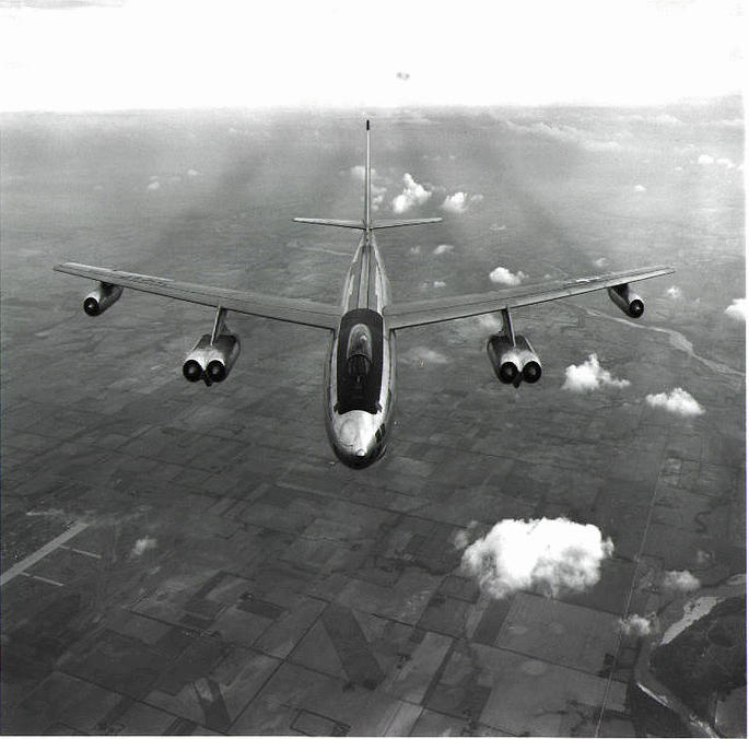 [ Nose to nose with 
with a B-47. ]